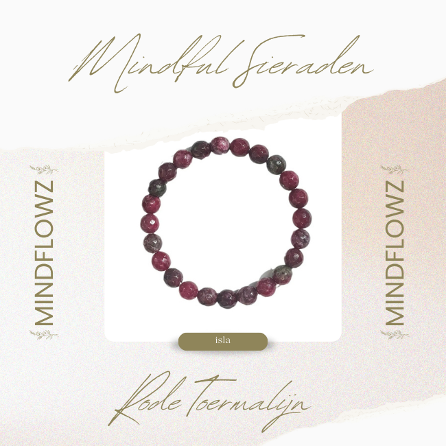 Isla - Harmonie Rode Toermalijn Armband Actie