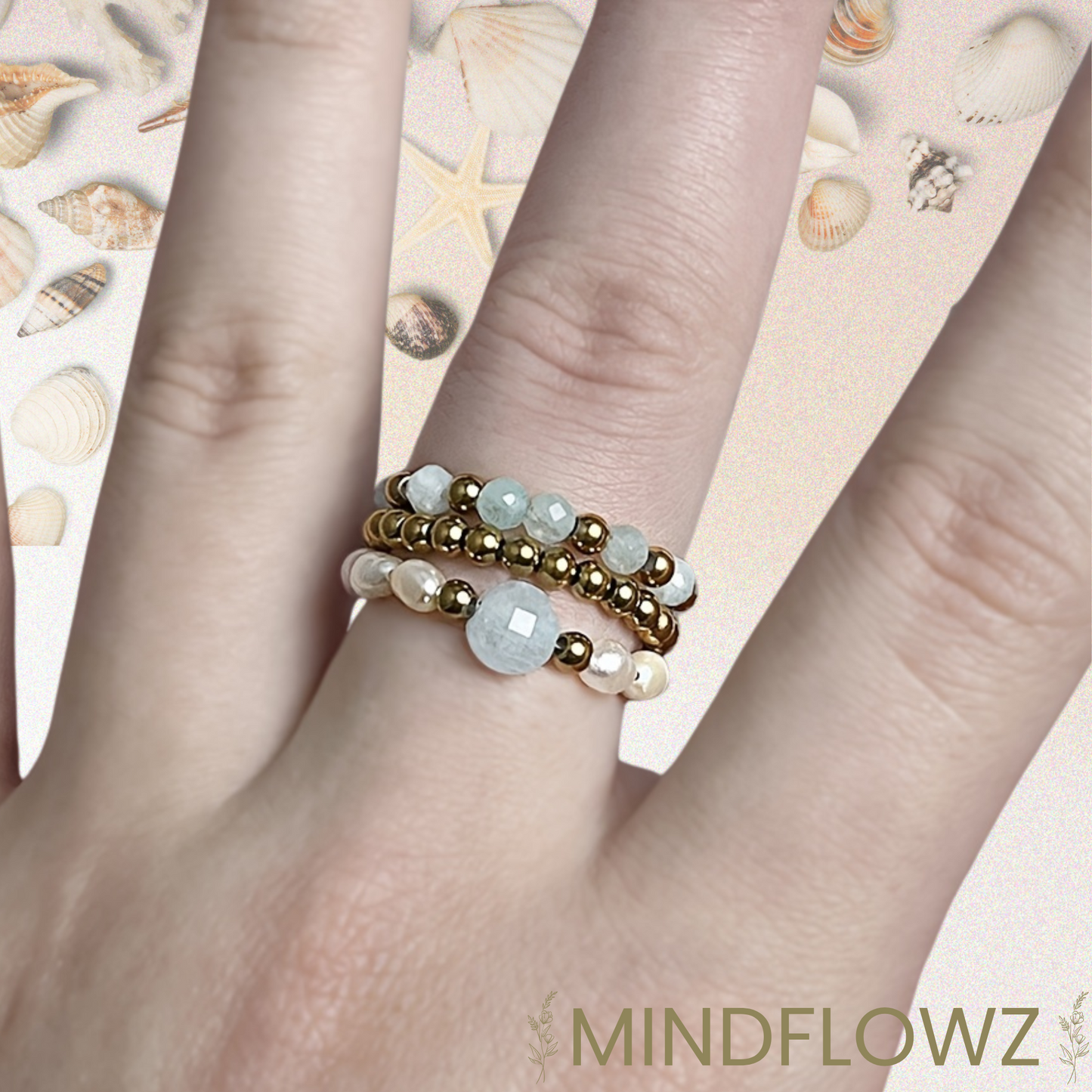 Boho Pearl Ringenset