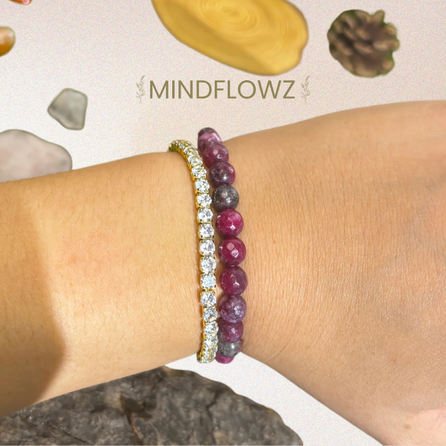 Isla - Harmonie Rode Toermalijn Armband Actie