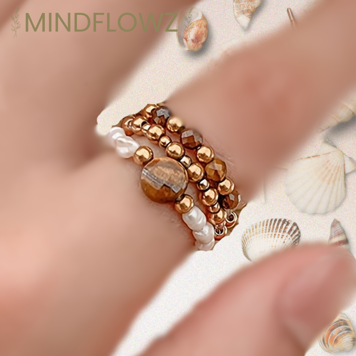Boho Pearl Ringenset