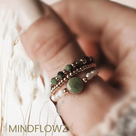 Boho Pearl Ringenset
