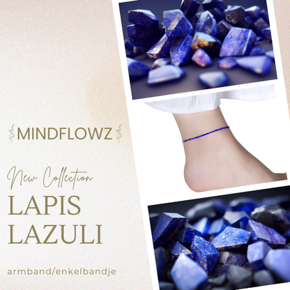 Noa - Lapislazuli Armband und Fußkette 