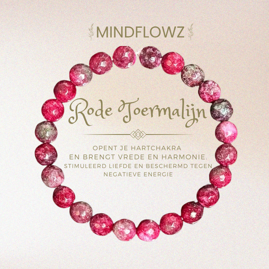 Isla - Harmonie Rode Toermalijn Armband