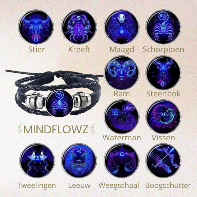 Orion - Lapis Lazuli Zodiak Lederen Armband