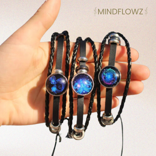 Orion - Lapis Lazuli Zodiak Lederen Armband