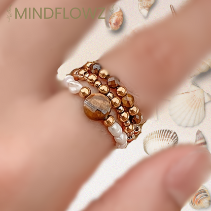 Boho Pearl Ringenset
