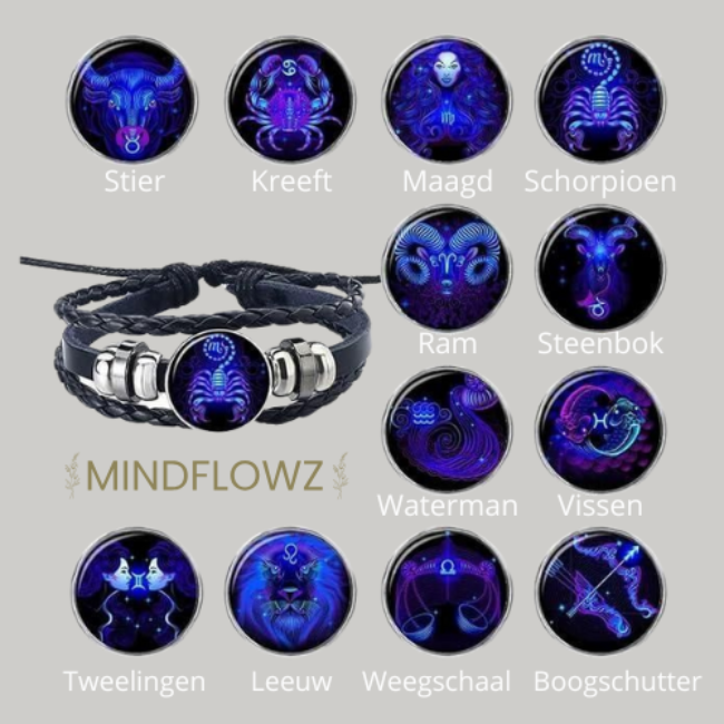 Orion - Lapislazuli Sternzeichen Lederarmband 