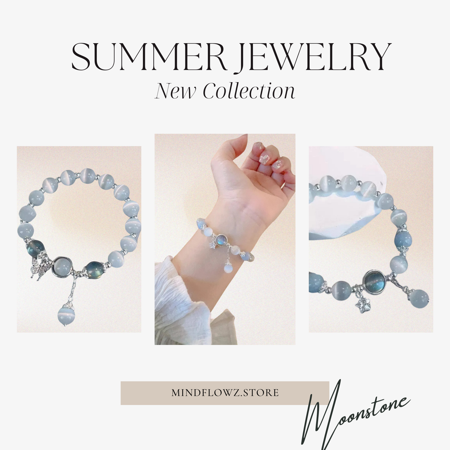 Leora - Maansteen Armband