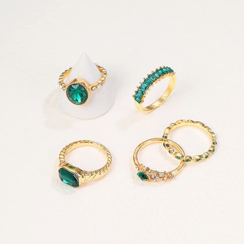 Esme - Betoverende Groene Ringen Set